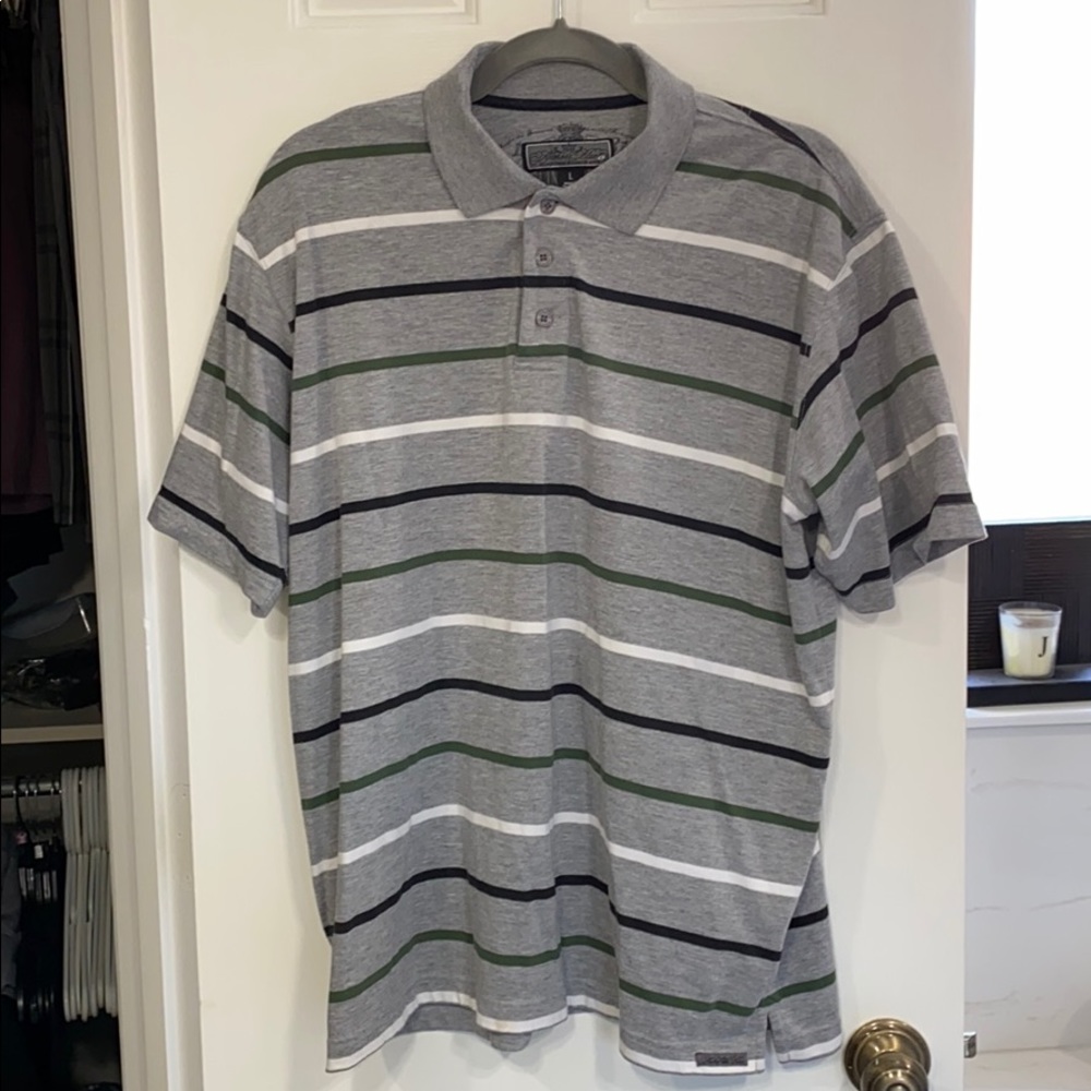 Men’s striped polo